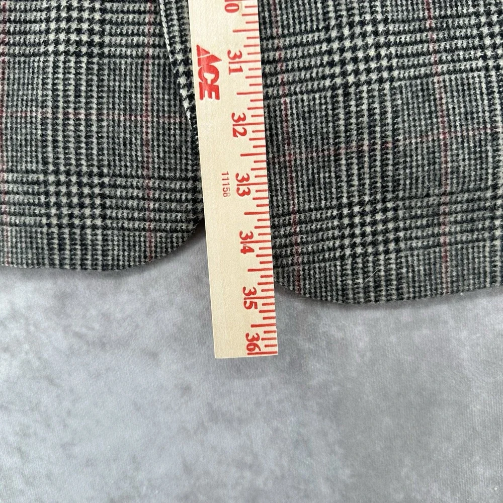 Brooks Brothers Men's 100% Camel Hair Grey Plaid Blazer Sz 42R - Picture 3 of 12